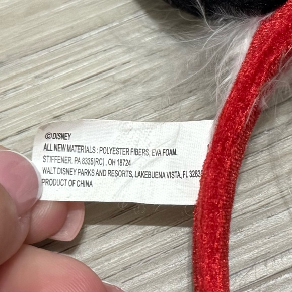 Vintage Rare Walt Disney Disney World Disneyland Red Sequin Christmas Ears - Picture 3 of 6